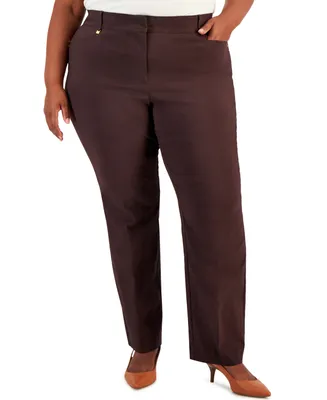 Jm Collection Plus & Petite Plus Size Tummy Control Curvy-Fit Pants, Created for Macy's
