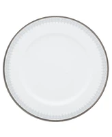 Noritake Silver Colonnade 4 Piece Dinner Plate Set, Service for 4