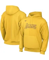 Men's Nike Gold Los Angeles Lakers Courtside Versus Stitch Split Pullover Hoodie