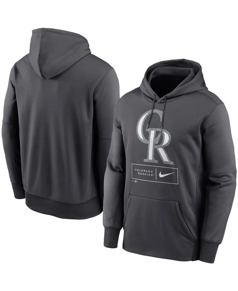 Men's Nike Anthracite Colorado Rockies Season Pattern Pullover Hoodie