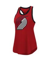 Women's G-iii 4Her by Carl Banks Red Portland Trail Blazers Showdown Scoop-Neck Racerback Tank Top