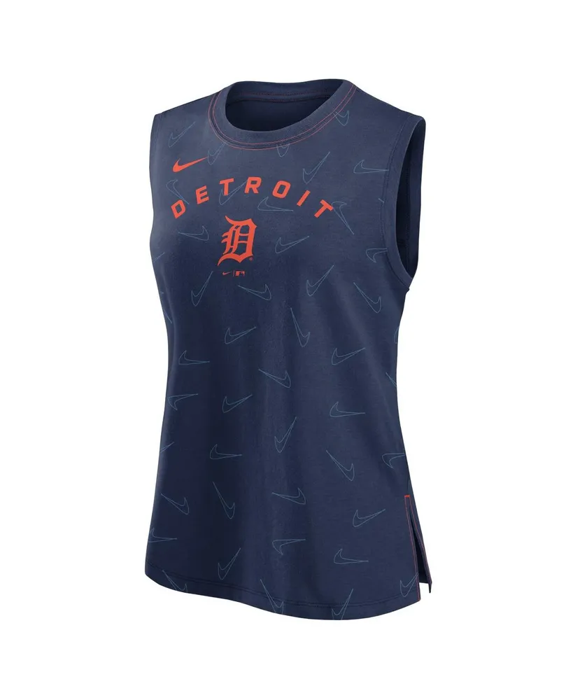 Women's Nike Navy Detroit Tigers Muscle Play Tank Top