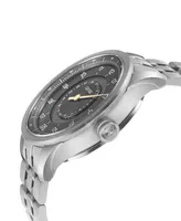 Gevril Men's Jones St Swiss Automatic Silver-Tone Stainless Steel Bracelet Watch 45mm