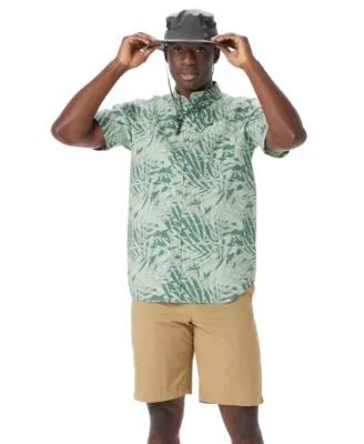 Mens Columbia Rapid Rivers Printed Short Sleeve Shirt With A Booney Hat