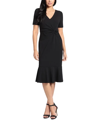 London Times Petite Twisted Sheath Dress