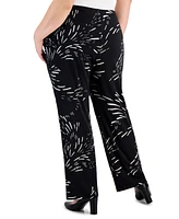 Jm Collection Plus Wide-Leg Pull-On Pants, Created for Macy's