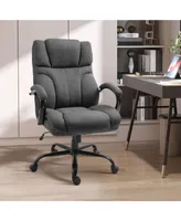 Vinsetto 500lbs Swivel Big/Tall Office Computer Desk Chair w/ Wheels, Deep