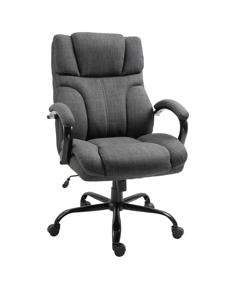 Vinsetto 500lbs Swivel Big/Tall Office Computer Desk Chair w/ Wheels, Deep