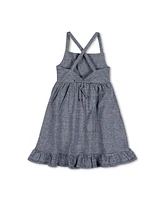 Hope & Henry Little Girls Organic Cotton Sleeveless Knit Flounce Sundress