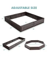 Costway Raised Garden Bed Kit Outdoor Planter Box