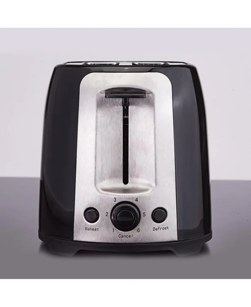 Brentwood 2 Slice Cool Touch Toaster Black and Stainless Steel