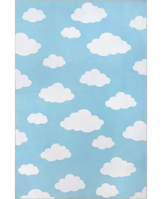 nuLoom Aurora Lilia Washable Kids Cloud 4' x 6' Area Rug