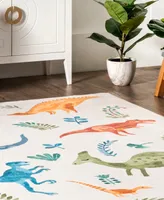 nuLoom Revel Eamon Dinosaur Washable Kids 5' x 8' Area Rug