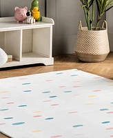 nuLoom Whimsy Calla Kids Polka Dot Nursery or Playroom 5' x 8' Area Rug