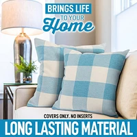 Zulay Kitchen 2 Pack Buffalo Plaid Throw Pillow Outdoor & Indoor Covers 16x16 inches