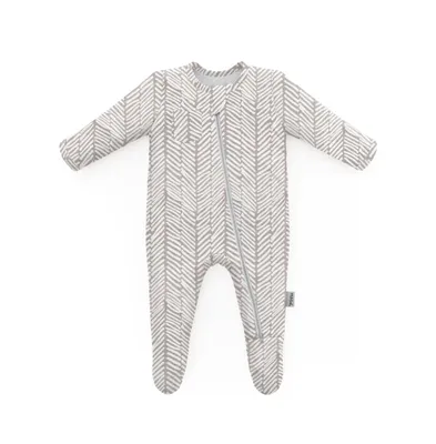 Footed Jammies Herringbone Baby Boy Or Girl Pajamas