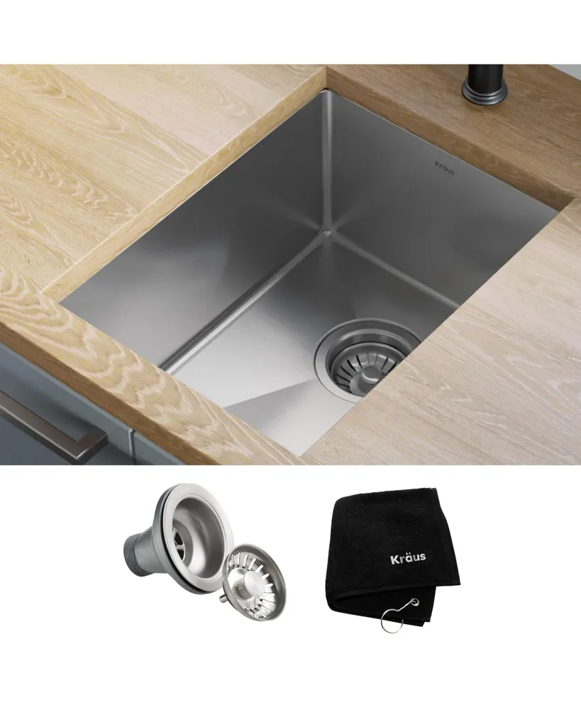 KRAUS Undermount Single Bowl Stainless Steel Kitchen Sink