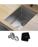 Kraus Standart Pro 14 in. 16 Gauge Undermount Single Bowl Stainless Steel Kitchen Bar Sink