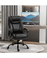 Vinsetto Big and Tall Executive Office Chair w/ Pu Leather Fabric, Wheel