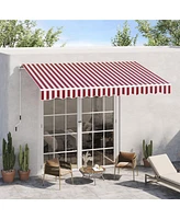Outsunny 10'x8' Retractable Sun Shade Patio/Window Awning, Polyester Fabric,