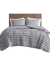 Beautyrest Maddox Striated Cationic Dyed Oversized 3-Pc. Duvet Cover Set