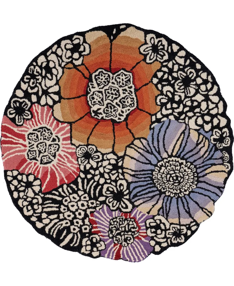 Lr Home Sweet SINUO54106 4' x 4' Round Area Rug