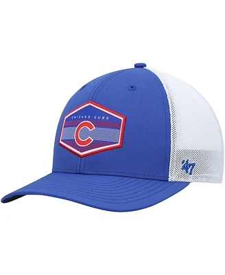 Men's '47 Brand Royal, White Chicago Cubs Burgess Trucker Snapback Hat