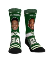 Men's and Women's Rock 'Em Socks Giannis Antetokounmpo Khris Middleton Milwaukee Bucks Teammates Player Crew