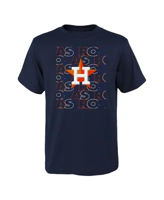 Big Boys and Girls Navy Houston Astros Letterman T-shirt