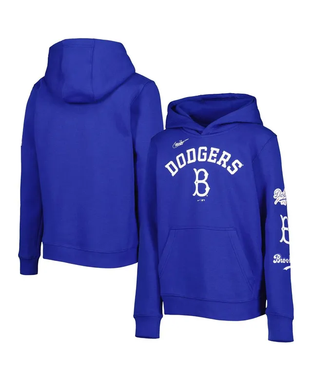 Youth Nike Royal Los Angeles Dodgers Rewind Lefty Pullover Hoodie