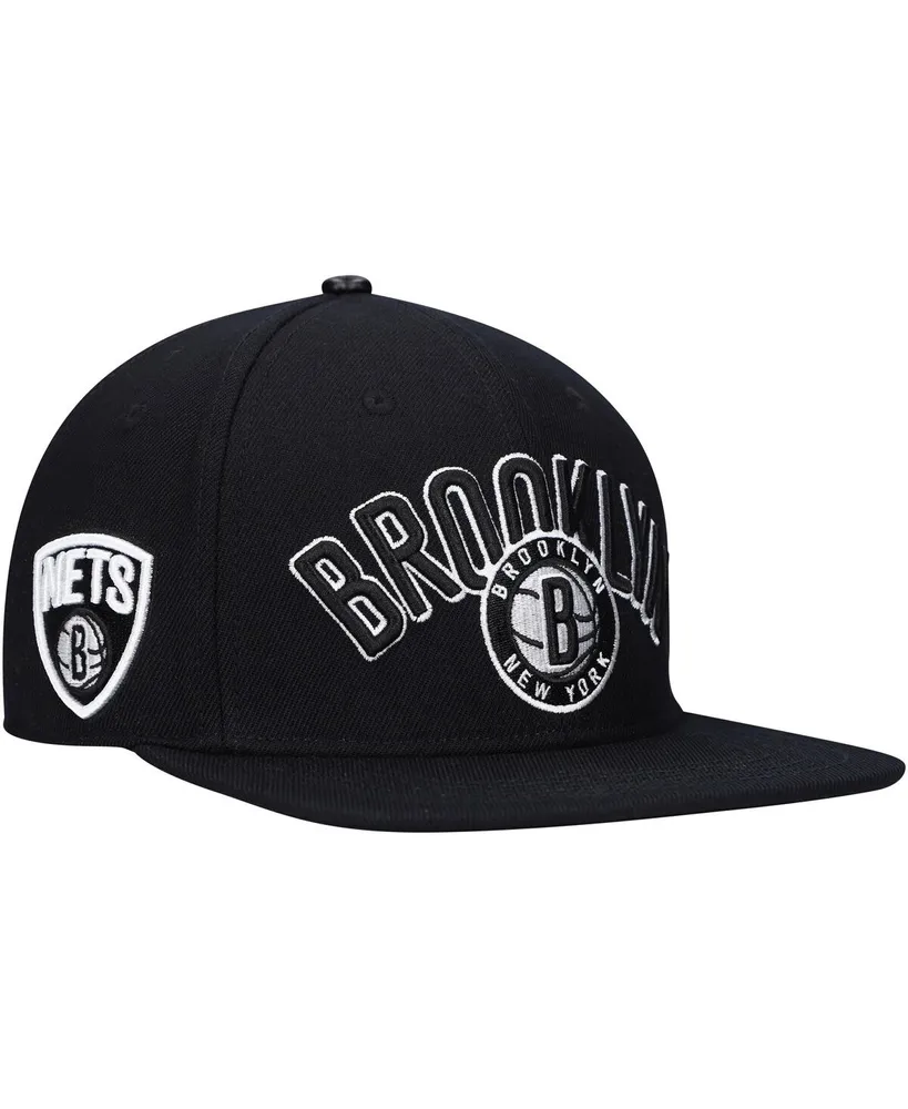 Men's Pro Standard Black Brooklyn Nets Wordmark Logo Snapback Hat