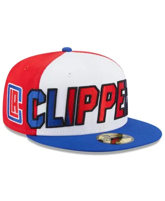 Men's New Era White and Royal La Clippers Back Half 59FIFTY Fitted Hat