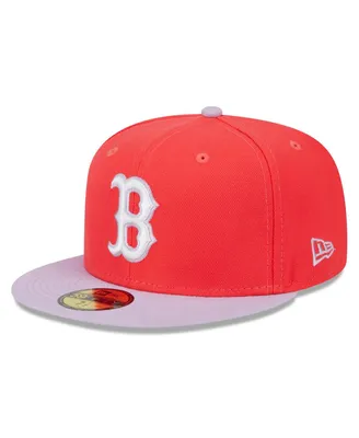 Men's New Era Red and Lavender Boston Sox Spring Color Two-Tone 59FIFTY Fitted Hat