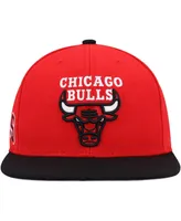 Men's Mitchell & Ness Red, Black Chicago Bulls Side Core 2.0 Snapback Hat