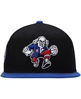 Men's Mitchell & Ness Black, Royal Philadelphia 76ers Side Core 2.0 Snapback Hat