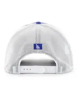 Men's '47 Brand Royal, White Los Angeles Dodgers Spring Training Burgess Trucker Snapback Hat