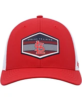 Men's '47 Brand Red, White St. Louis Cardinals Spring Training Burgess Trucker Snapback Hat