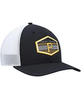Men's '47 Brand Black, White Pittsburgh Pirates Spring Training Burgess Trucker Snapback Hat
