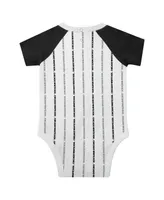 Newborn and Infant Boys and Girls White Chicago White Sox Three-Piece Play Ball Raglan Bodysuit, Booties and Bib Set