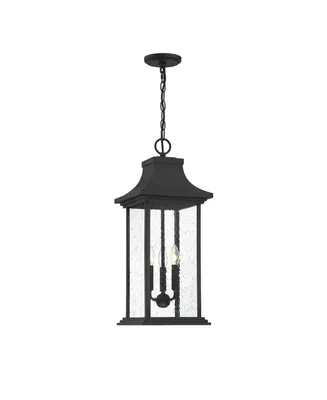 Savoy House Hancock 3-Light Outdoor Hanging Lantern in Matte Black