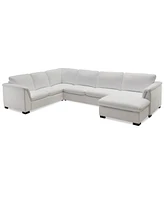 Closeout! Arond 144" 3-Pc. Leather Sectional with Chaise, Created for Macy's