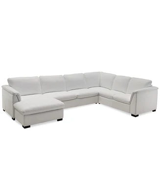 Closeout! Arond 144" 3-Pc. Leather Sectional with Chaise, Created for Macy's