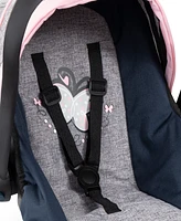 Bayer Design Dolls Grey, Blue, Pink Butterfly Car Seat