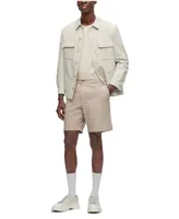 Boss by Hugo Men's Slim-Fit Cotton-Blend Poplin Shorts