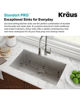 Kraus Standart Pro 28 in. 16 Gauge Undermount Single Bowl Stainless Steel Kitchen Sink