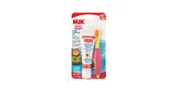 Nuk Toddler Grins & Giggles Toothbrush & Cleanser Set, Girl, Pink