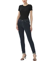 kimi + kai Women's Crew Neck Basic Bodysuit Top