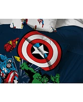 Saturday Park Marvel Invincible 100% Organic Cotton Twin Duvet Cover & Sham Set