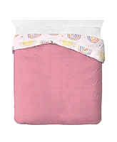 Saturday Park Doodle Rainbow 100% Organic Cotton Full/Queen Duvet Cover & Sham Set