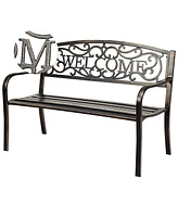 Costway Garden Bench Outdoor Furniture Porch Path Loveseat Chair